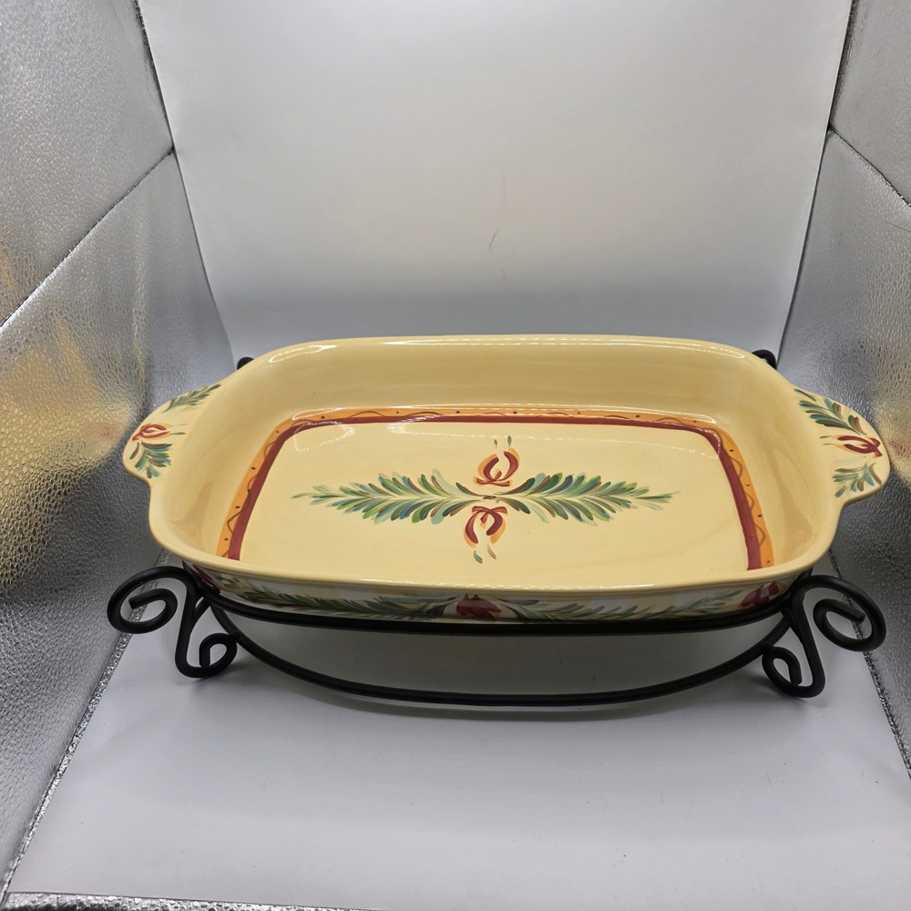Southern Living at Home Gail Pittman Siena Rectangle Casserole Dish with Stand